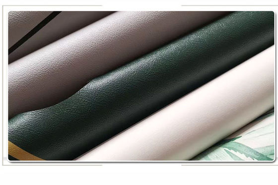 Custom Faux PVC Synthetic Leather Fabric Microfiber Embossed For Carpet
