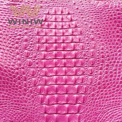 Flash Dance Purple Pink Crocodile Skin Leather Microfiber Leather Fabric Material Microfiber