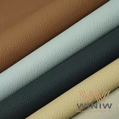 1.2mm PU Automotive Synthetic Leather Seat Fabric Orange Black Brown Color