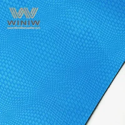 0.8mm Blue Micro PU Upper Material Vegan Leather In Shoes Making Product Details