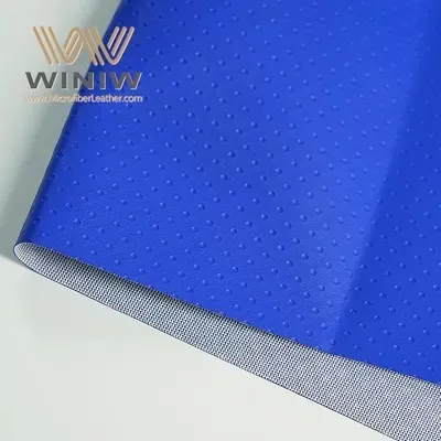 Durable Blue Micro Fiber Syn Leather Imitation Leather Football Leather